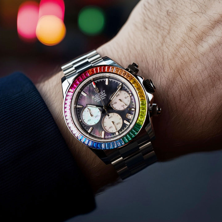Accelero Rainbow Chronograph Black/Stainless Steel | Black Dial