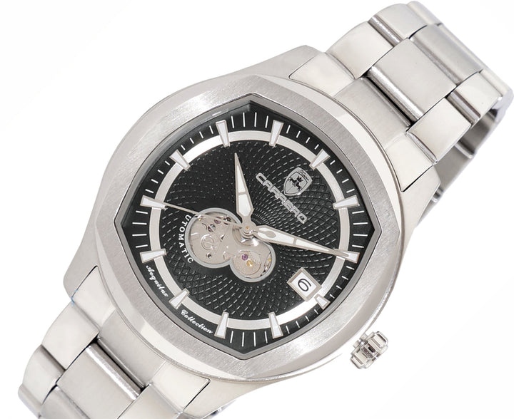AEQUILUX SILVER TONE/BLACK | Black Dial