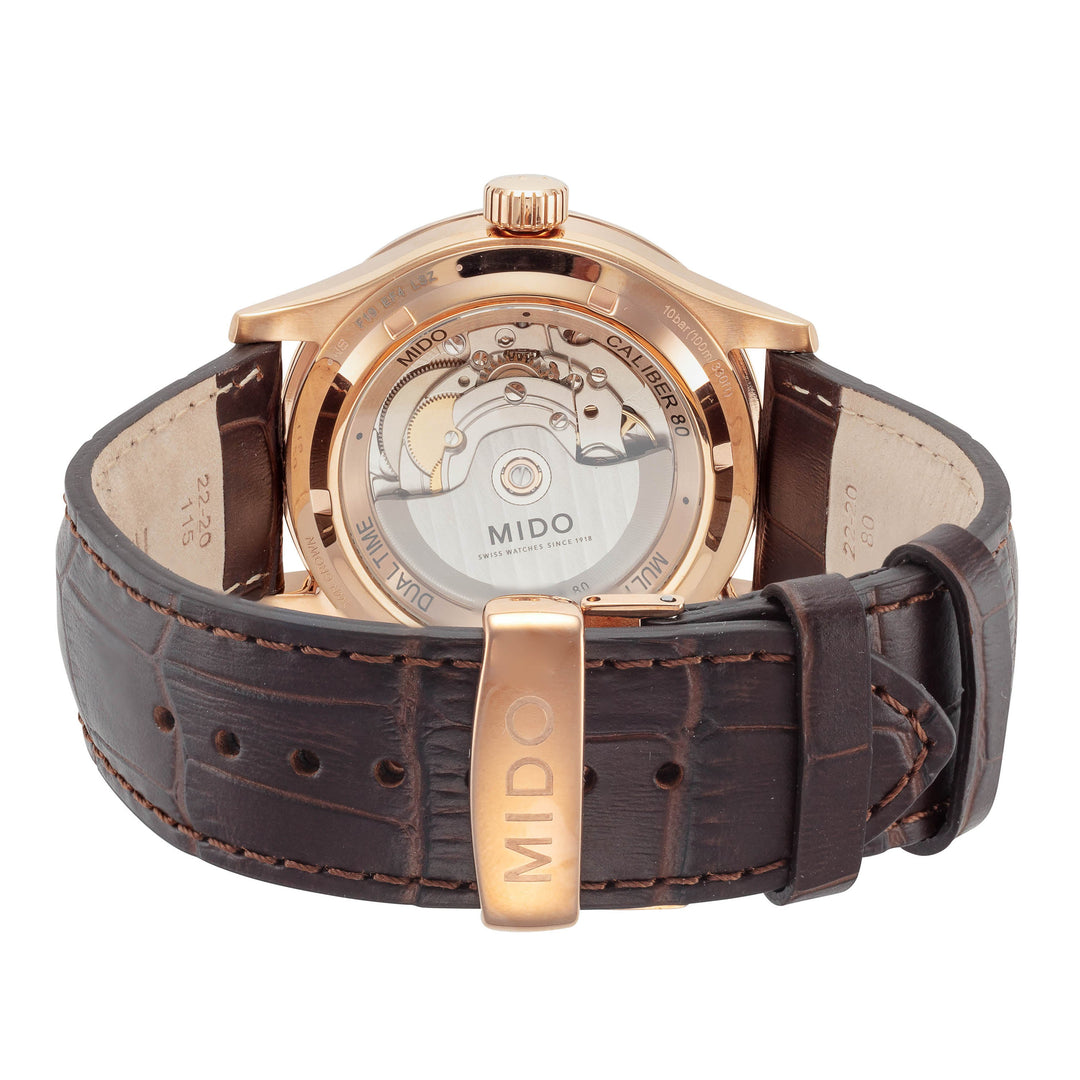 Mido 42mm / Brown / Black | Black Dial