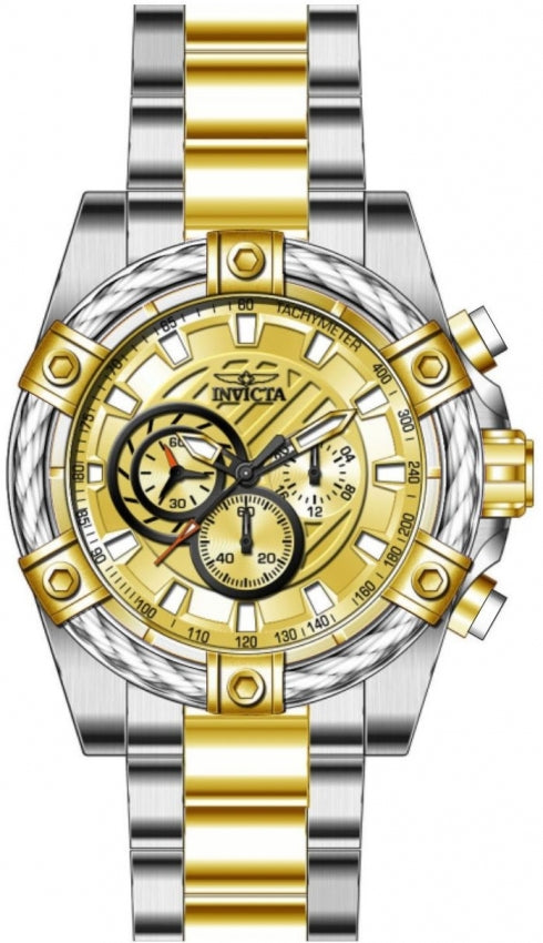 Bolt Men Gold-Tone Dial / Two-Tone Stainless Steel Bracelet Gold-tone Dial