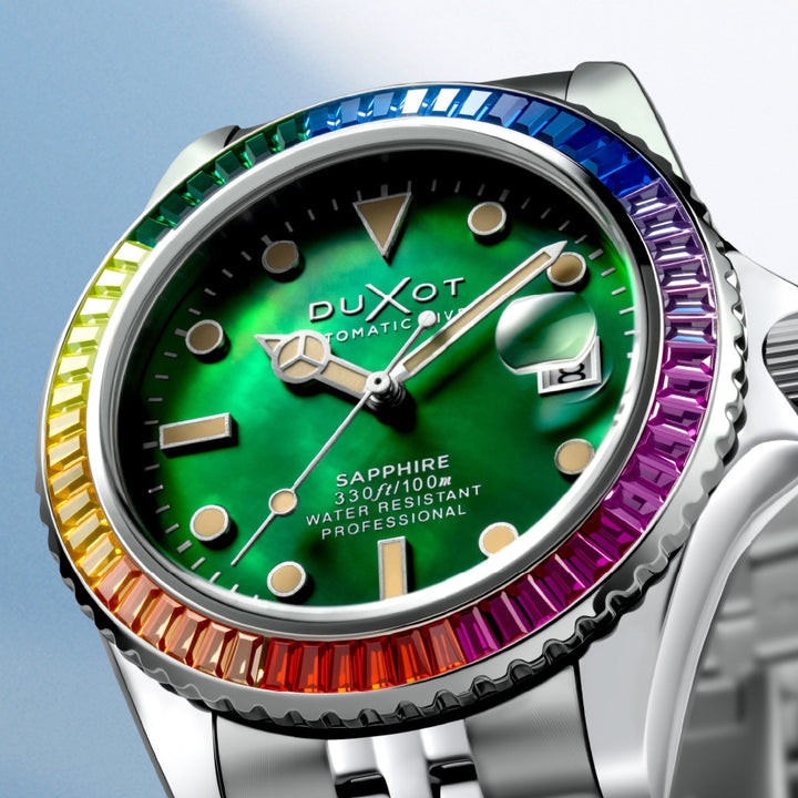 Atlantica 40 Rainbow Automatic Stainless Steel / Stainless Steel | Green Dial