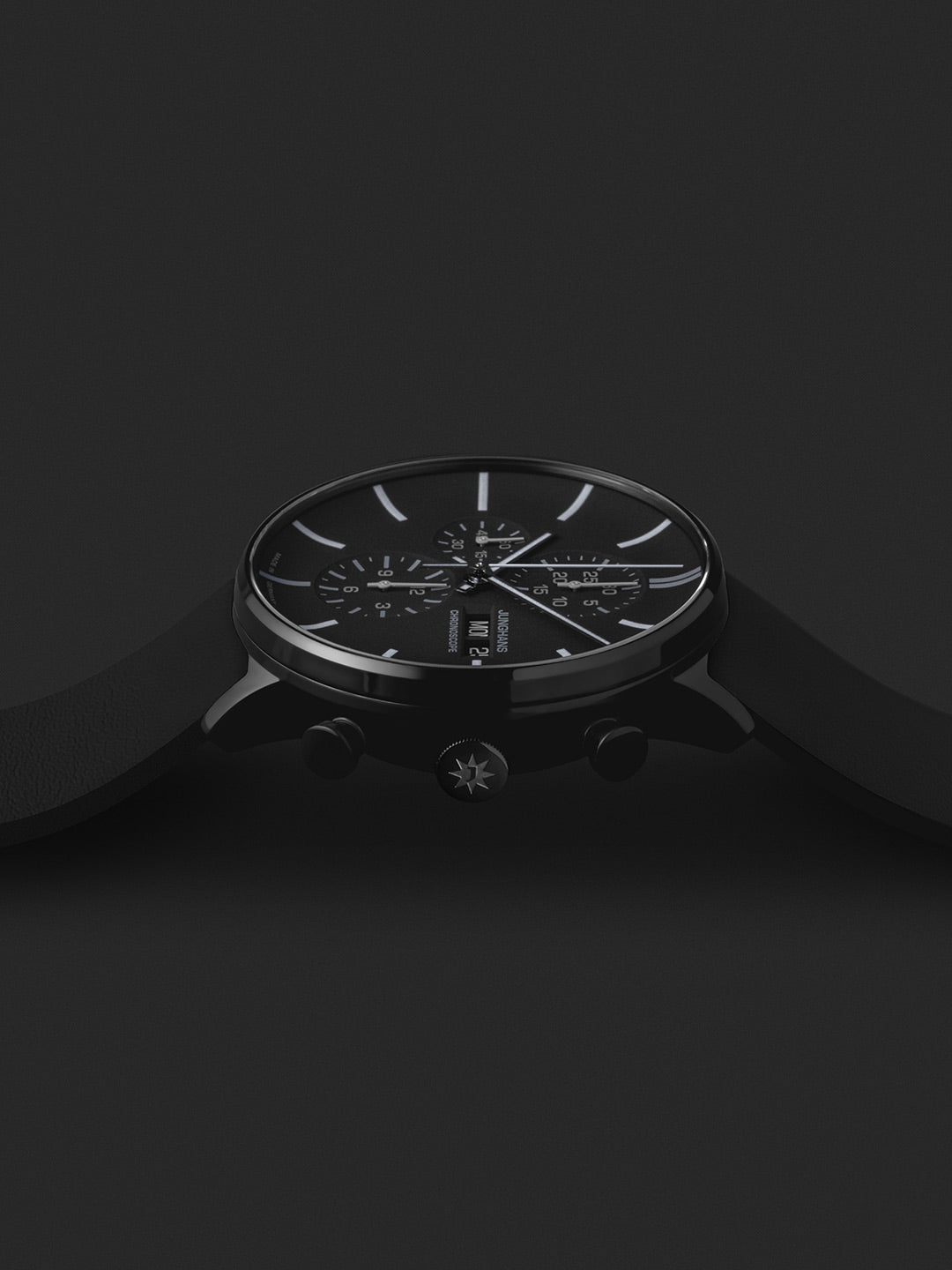 Form A Chronoscope Black Dial / Leather Strap Black Dial