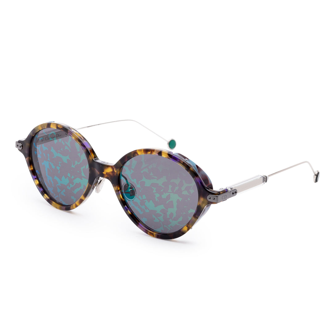 Fashion Blue Havana Palladium Frame, Green Md Lens |  Dial