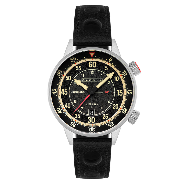 Rally Timer Automatic Black / Leather | Black Dial