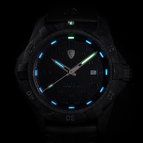 Carbon Dive CARBON CASE/BLACK&BLUE DIAL/BLACK STRAP | Black Dial