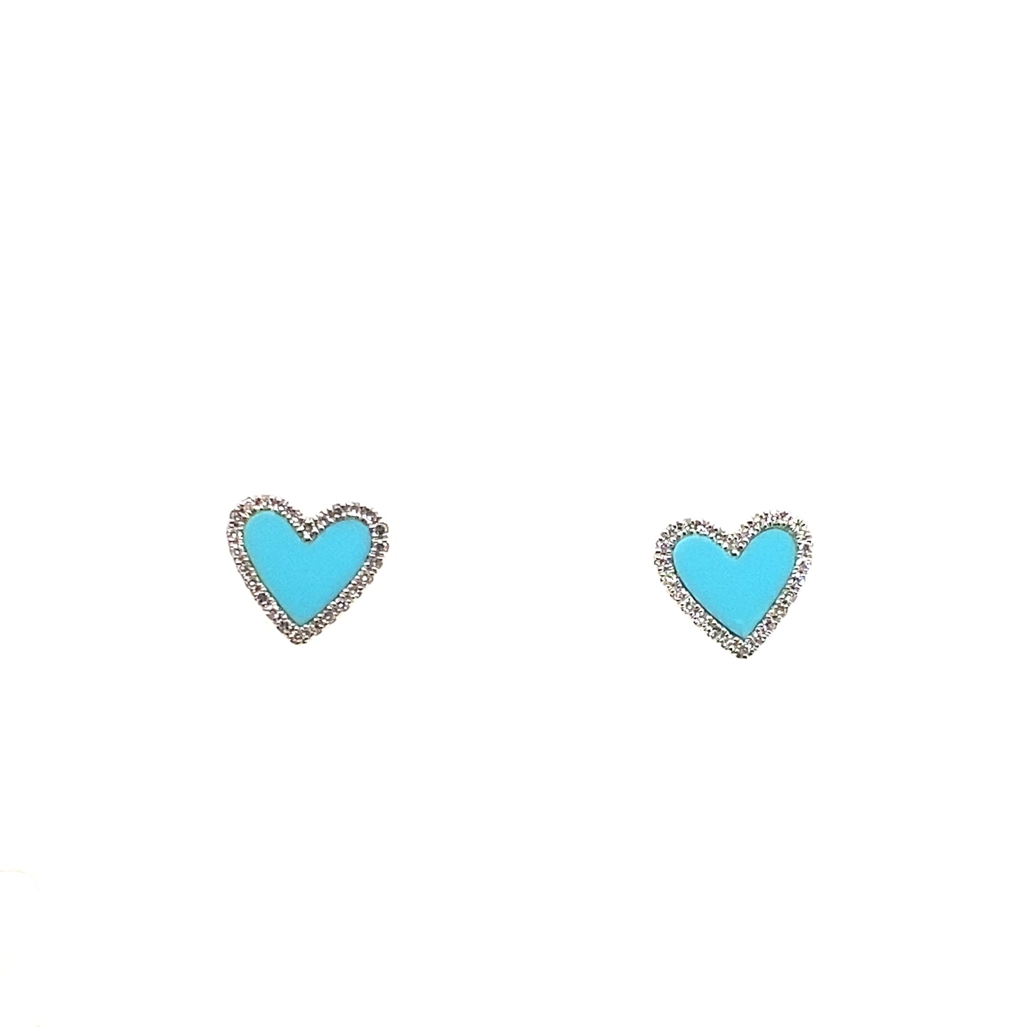 Turquoise Heart Studs