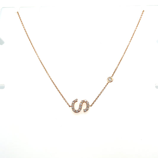 Diamond Initial Necklace