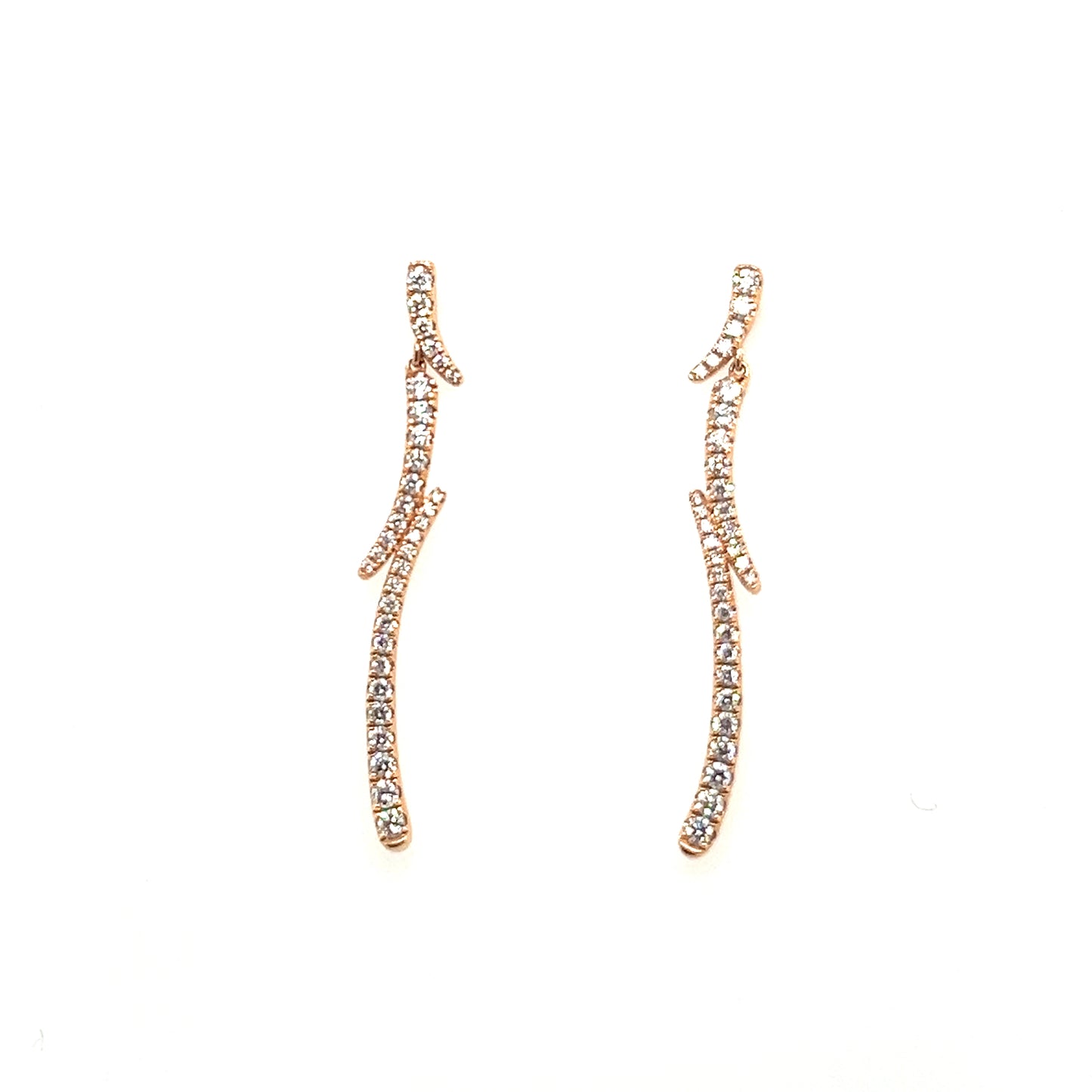 Layered Diamond Drop Earrings