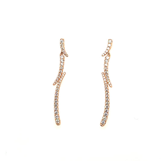 Layered Diamond Hanging Earring