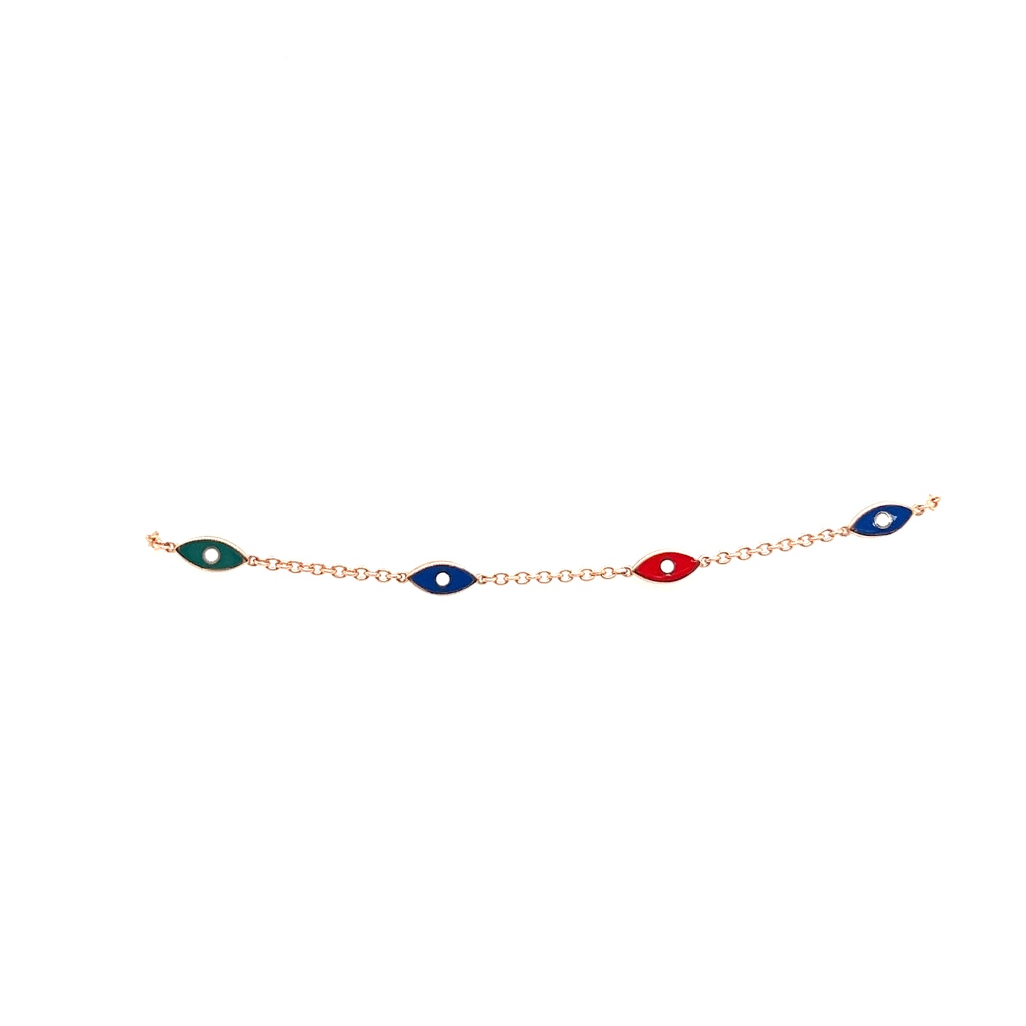 Enamel Evil Eye Bracelet