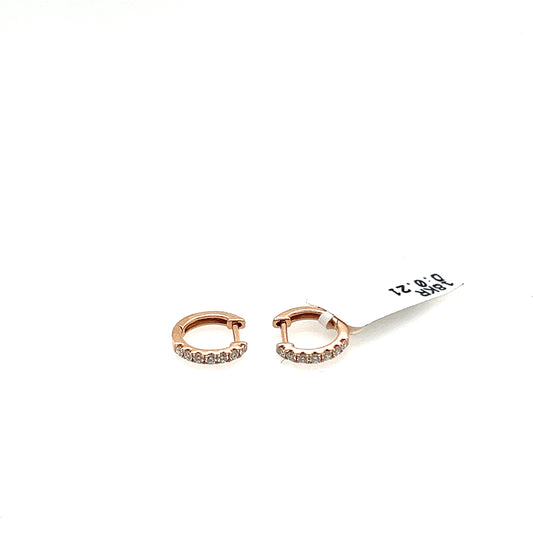 Petite Diamond Huggie Earrings