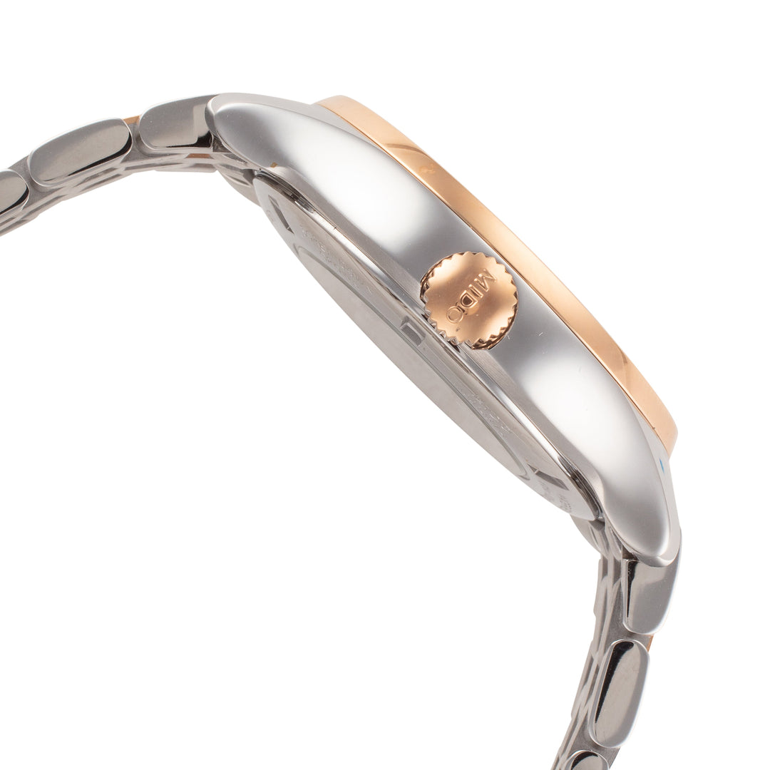 Belluna 40mm / Silver / Silver and Rose Gold | Silver Dial