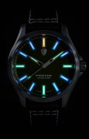 Titanium Field Black Case, Green Dial, Dark Brown Strap | Green Dial