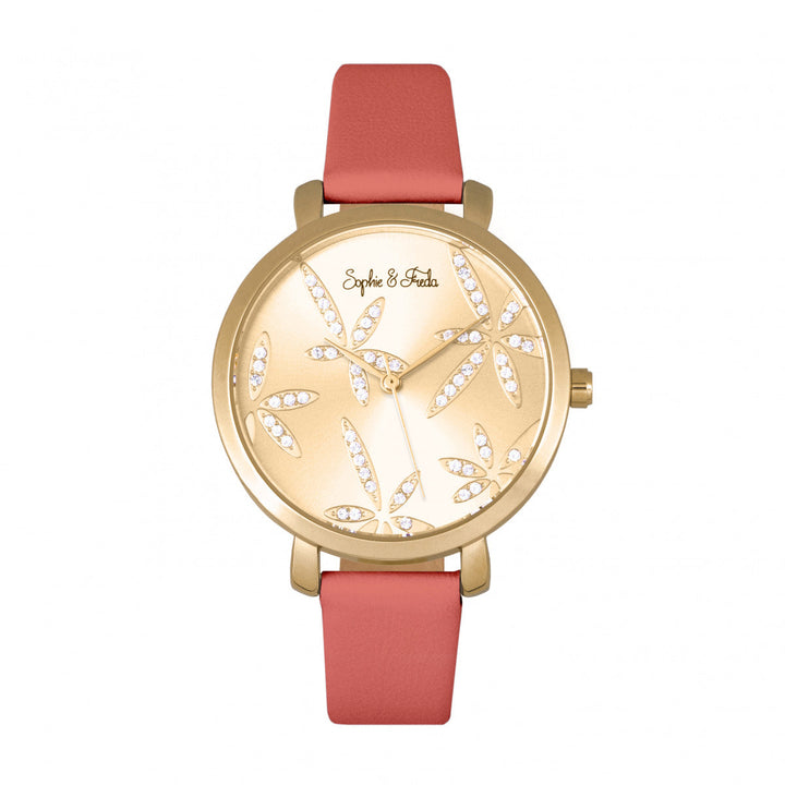 Key West w/ Swarovski Crystals Gold/Dark Pink