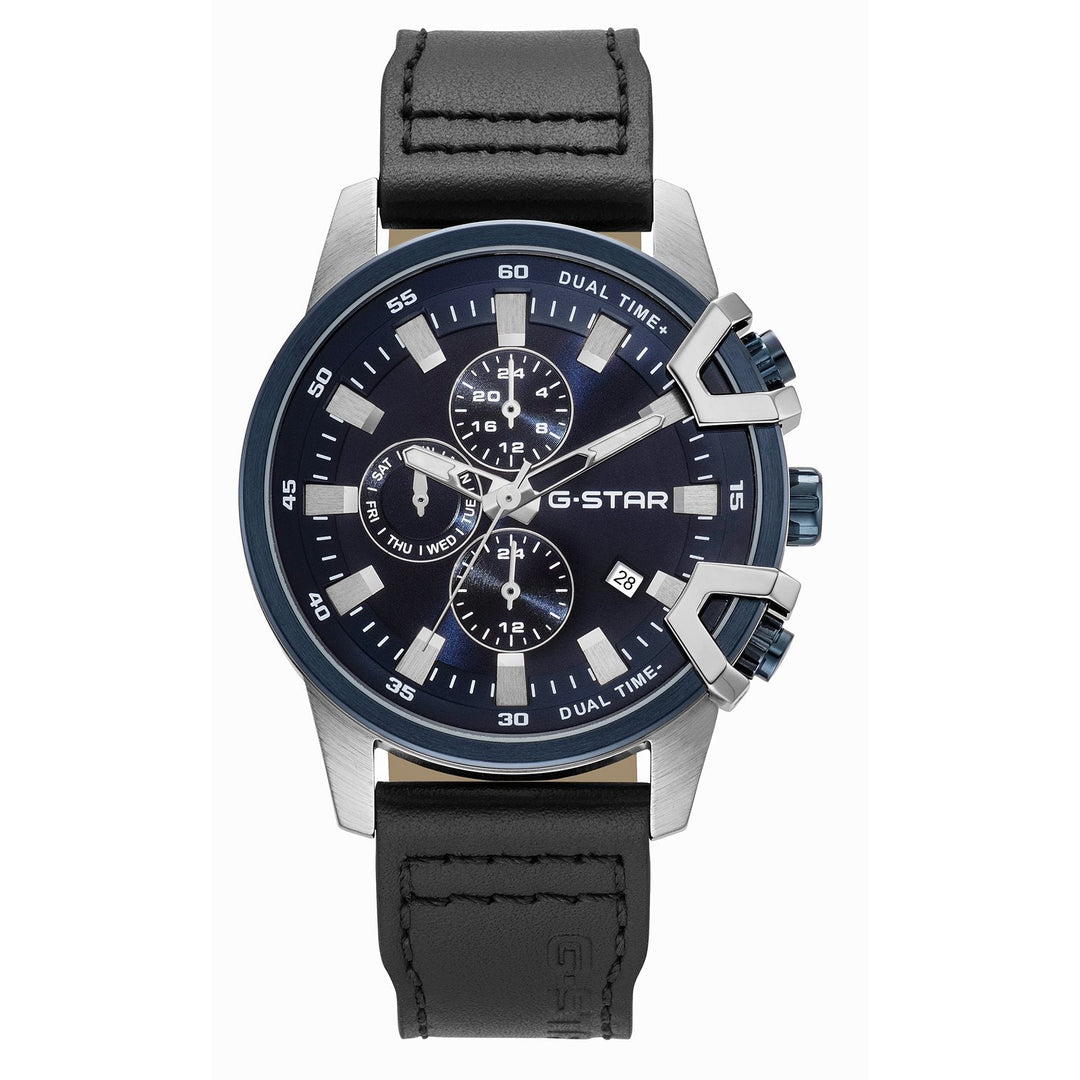 Bend3D Blue Dial / Black Leather Strap Blue Dial