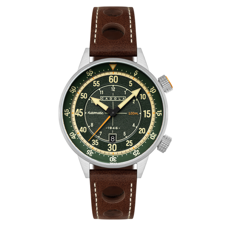 Rally Timer Automatic Green / Leather | Green Dial