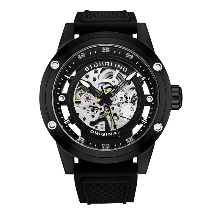 Automatic 50mm Skeleton Black | Black Dial