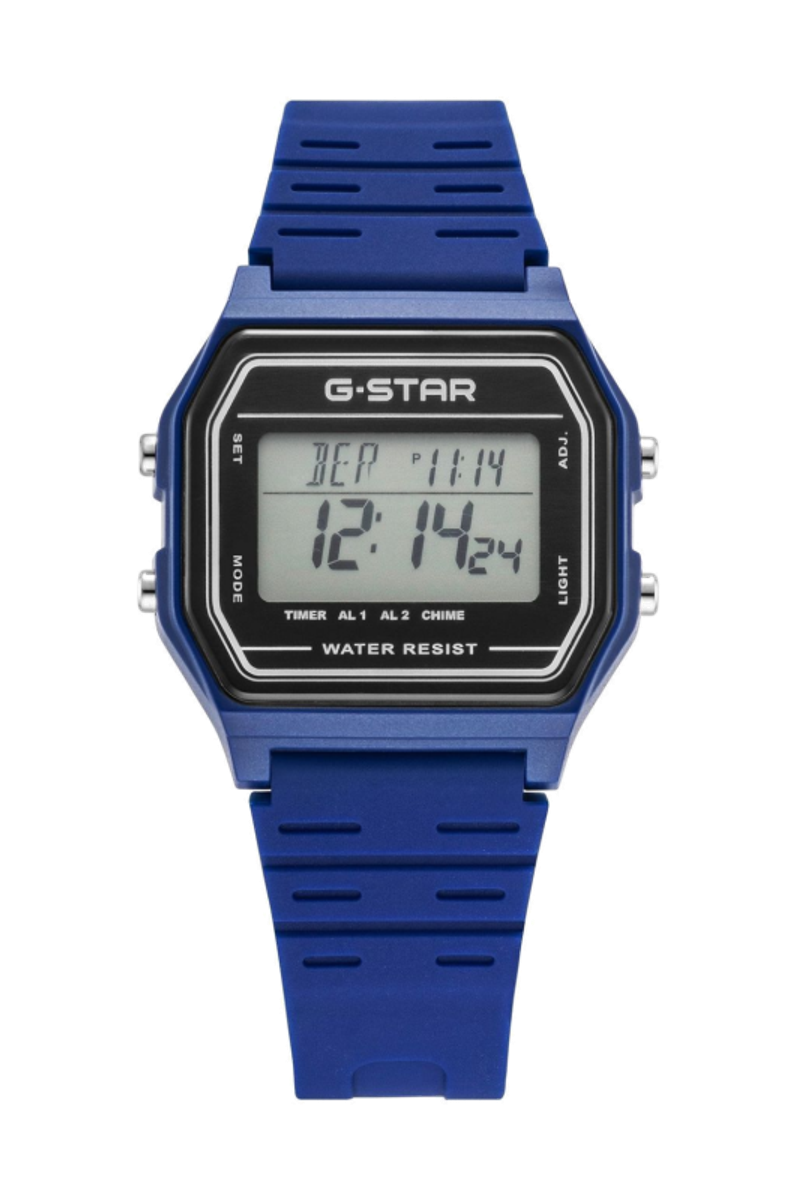 Gridline Digital Gray Dial / Dark Blue Silicone Strap Gray Dial