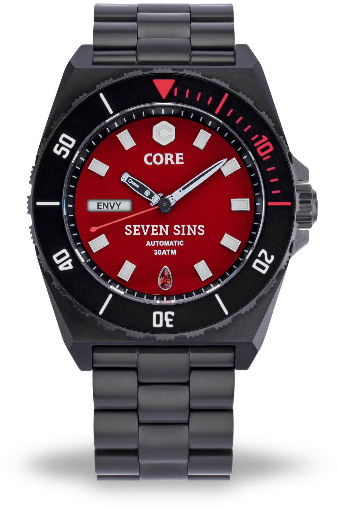 SEVEN SINS SEVEN SINS TITANIUM RED | Red Dial