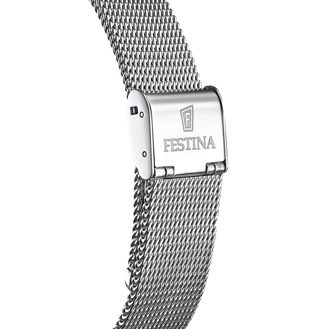 Swiss Made Silver / Stainless Steel Silver Dial