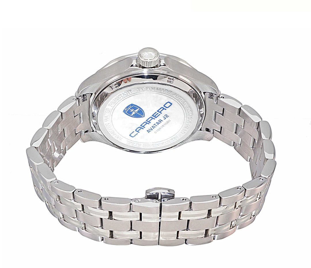 AVATAR-J2 Silvertone/Light Blue-Black | Light Blue Dial