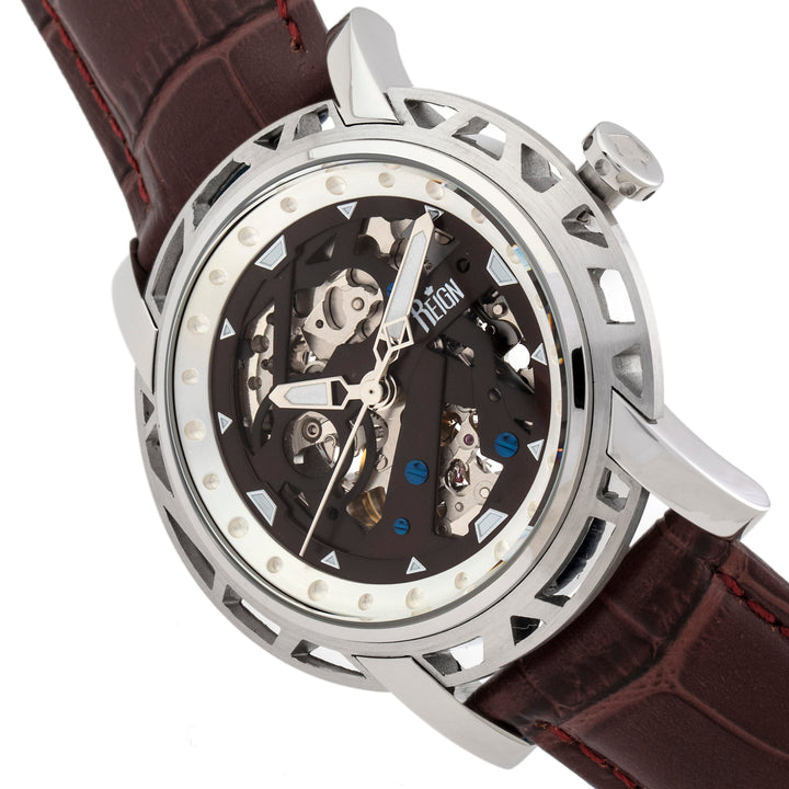 Stavros Silver/Dark Brown | Brown Dial