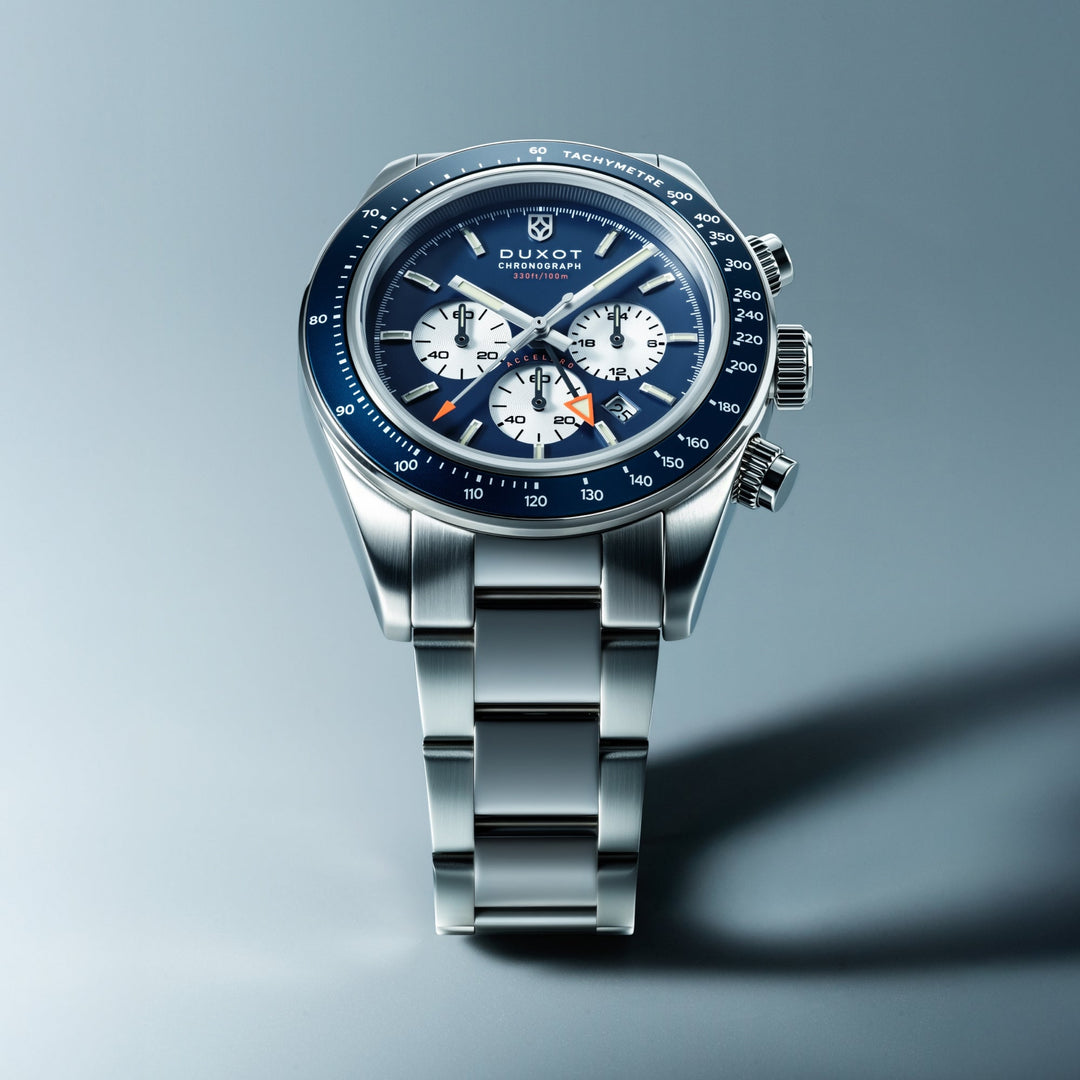 Vitesse Dual Time Chronograph Blue / Stainless Steel Blue Dial