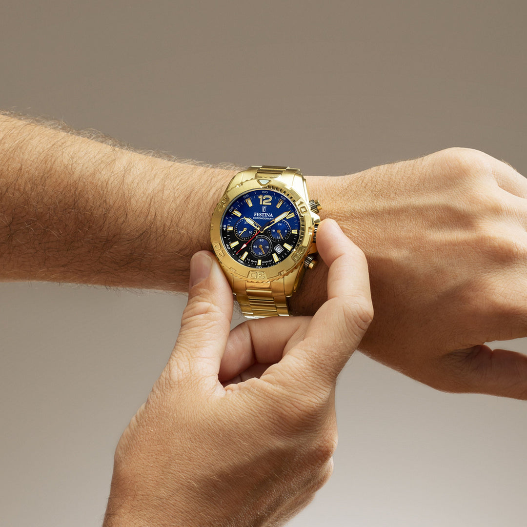 Timeless Chronograph Blue / Stainless Steel Blue Dial