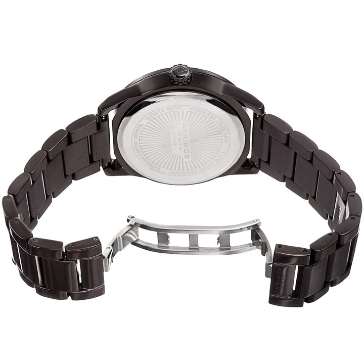 Casual-AK956SS Black/Stainless Steel | White Dial