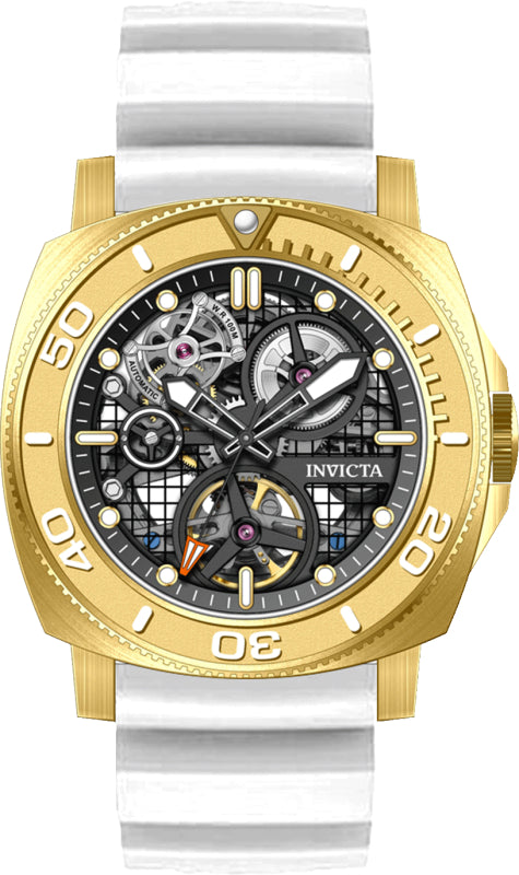 Sea Hunter 44mm / Black / White Black Dial