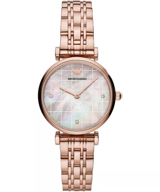 Classic Gray Mother-Of-Pearl Dial / Rose Gold-Tone Stainless Steel Bracelet Moth