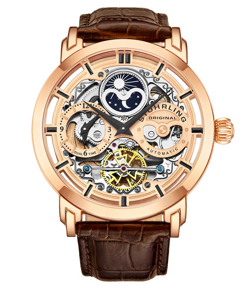Legacy Rose Gold Dial/ Brown Leather Black