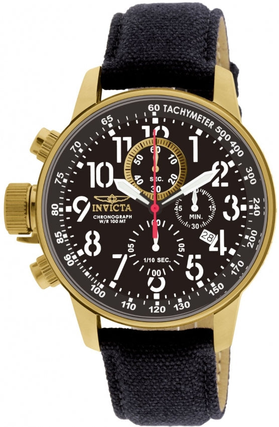 I-Force Chronograph Black Dial / Black Canvas Strap Black Dial