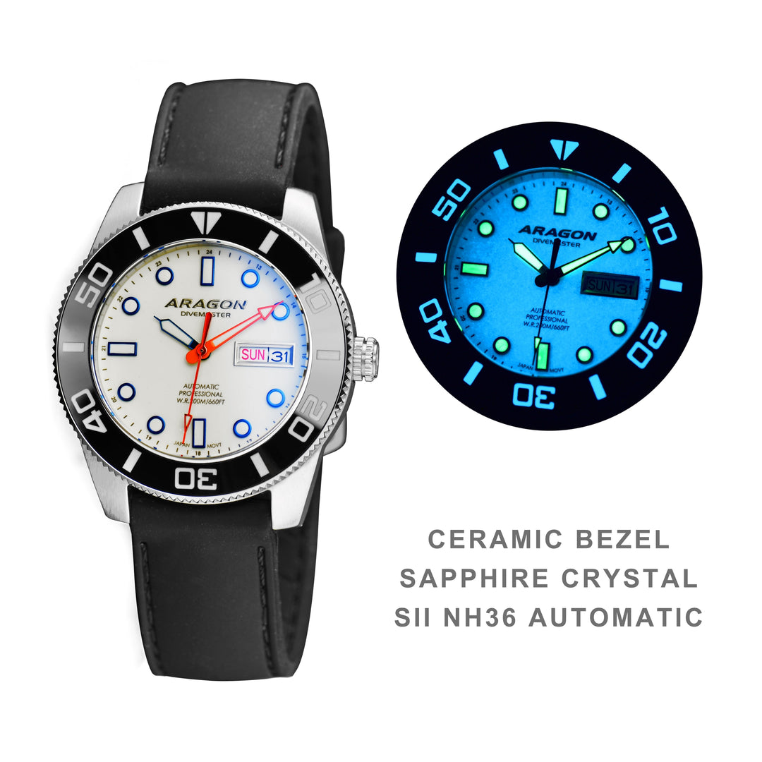 Divemaster 42 NH36 Automatic White Lume Dial | White Lume Dial Dial