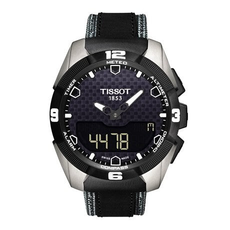 T-Touch Expert Solar Carbon / Half Leather 45mm | Carbon Dial