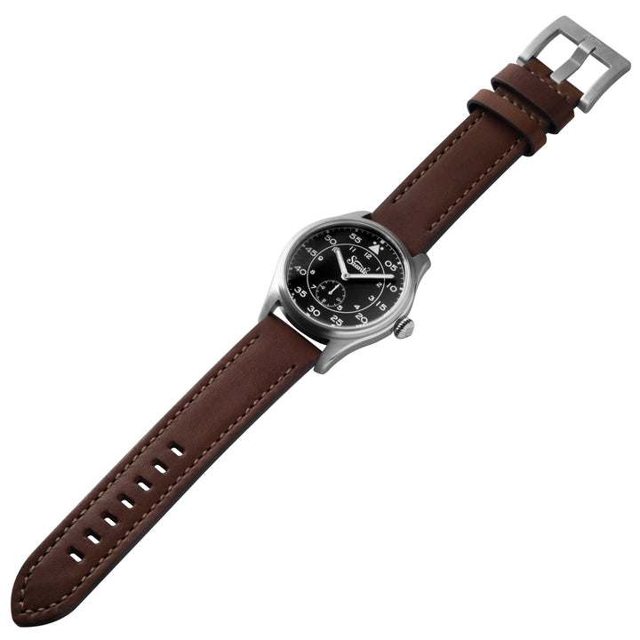 Heritage Aviator 2750 Series SS / Black / Brown | Black Dial