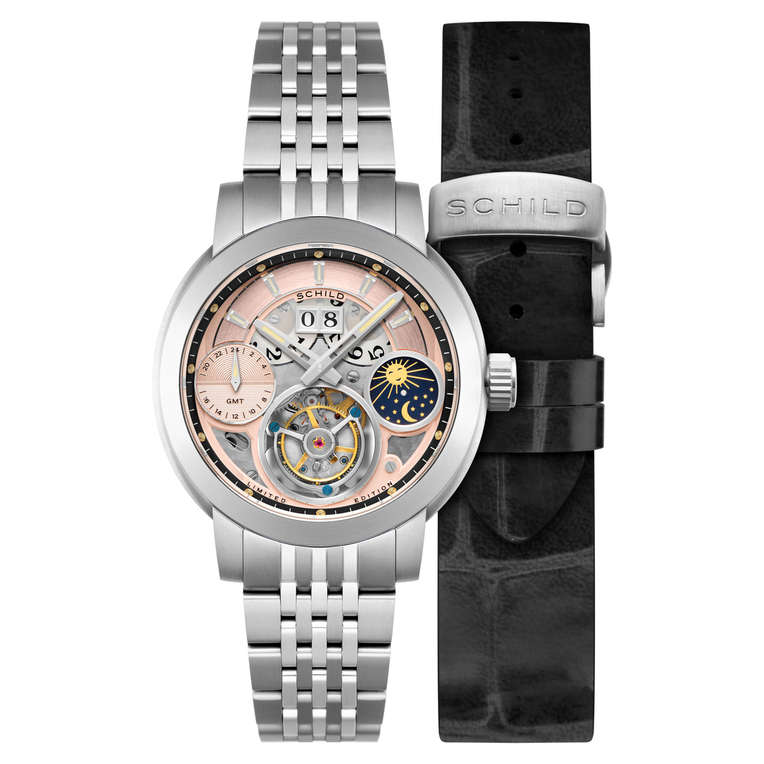 Heinrich GMT Moonphase Tourbillon Limited Edition Rose Gold / Stainless Steel | 