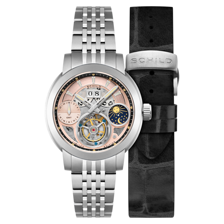 Heinrich GMT Moonphase Tourbillon Limited Edition Rose Gold / Stainless Steel | 