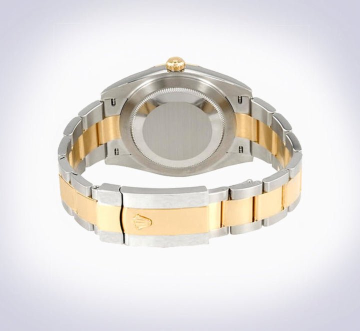 Rolex - Stainless Steel and Yellow Gold Datejust 41 - Fluted Bezel - Grey Roman Numeral Dial - Oyster Bracelet