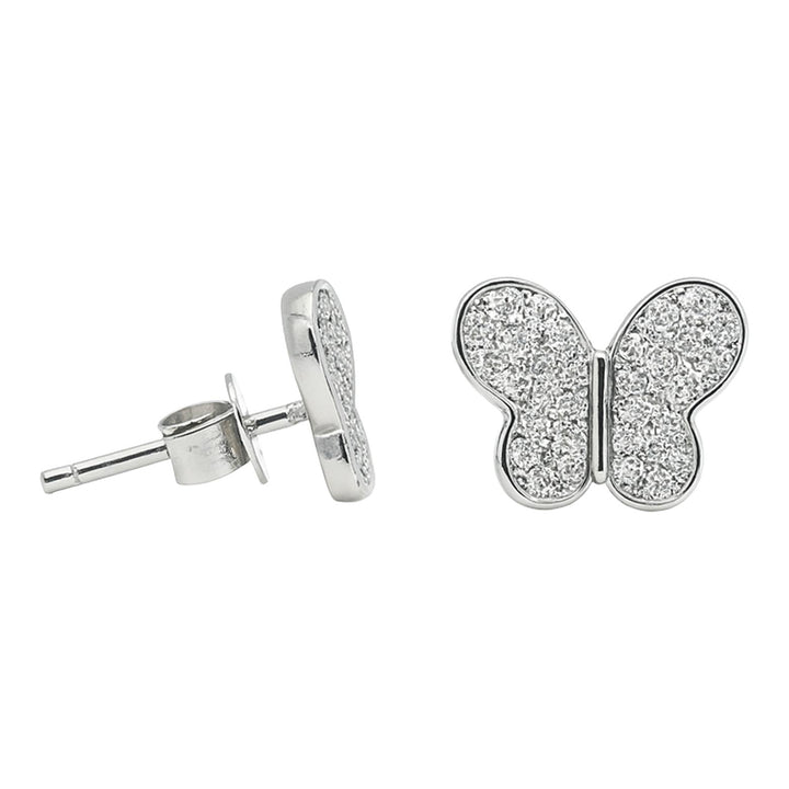 Diamond Butterfly Studs