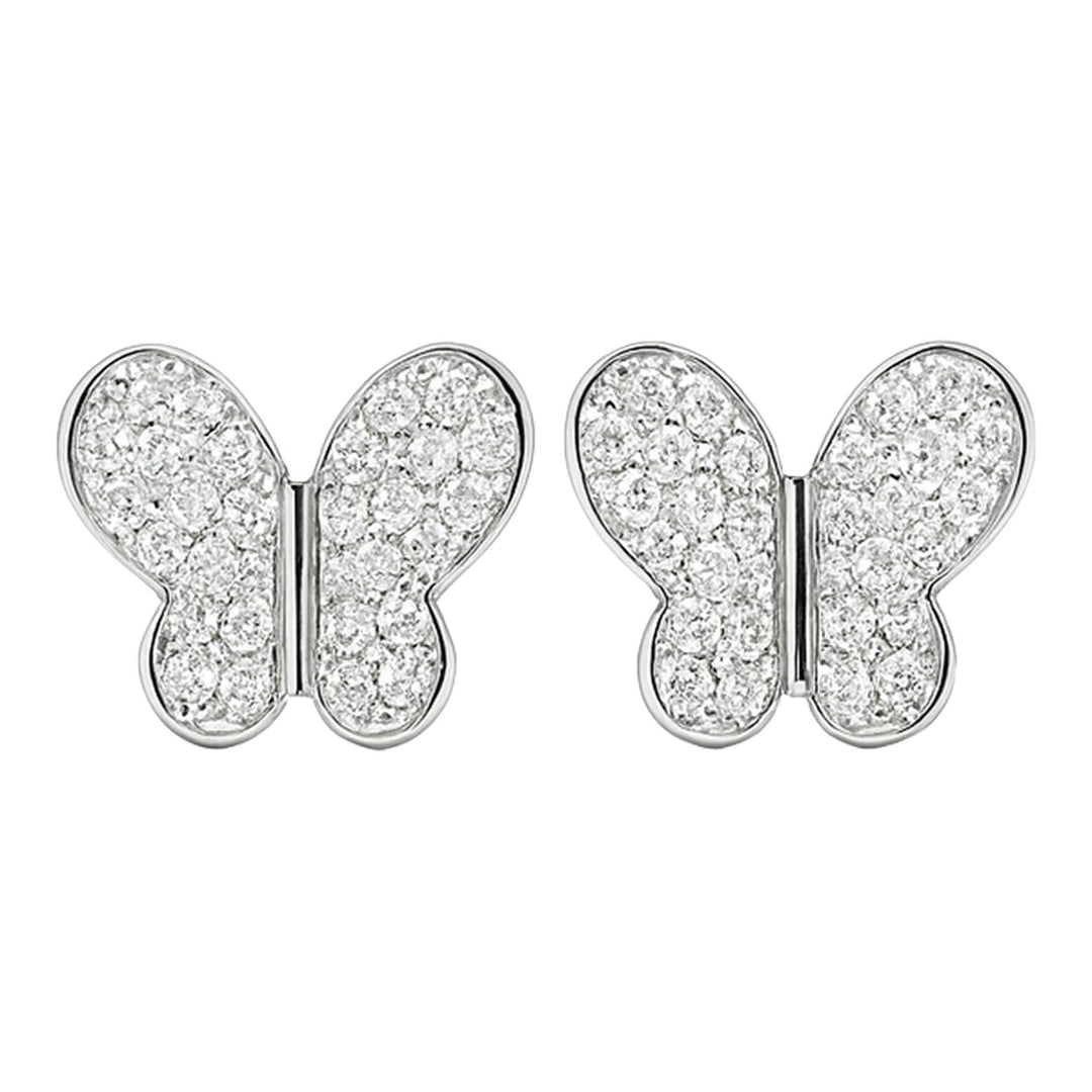 Diamond Butterfly Studs