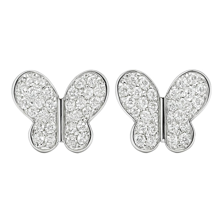 Diamond Butterfly Studs