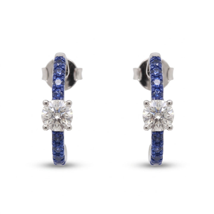 Diamond Studs with Sapphire Jackets