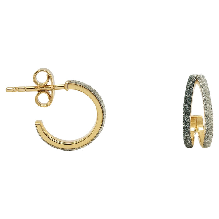 Diamond Dust Ombre Metal Hoop Earrings