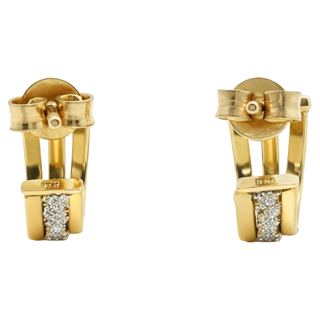 Diamond Dust Triple Curve Hoop Earrings
