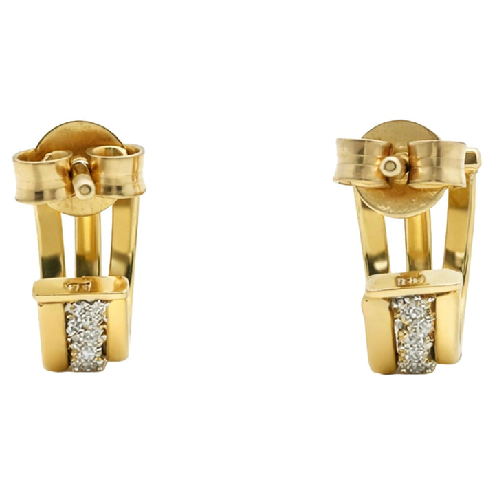 Diamond Dust Triple Curve Hoop Earrings