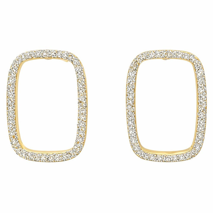 Diamond Dust Rectangle Earrings