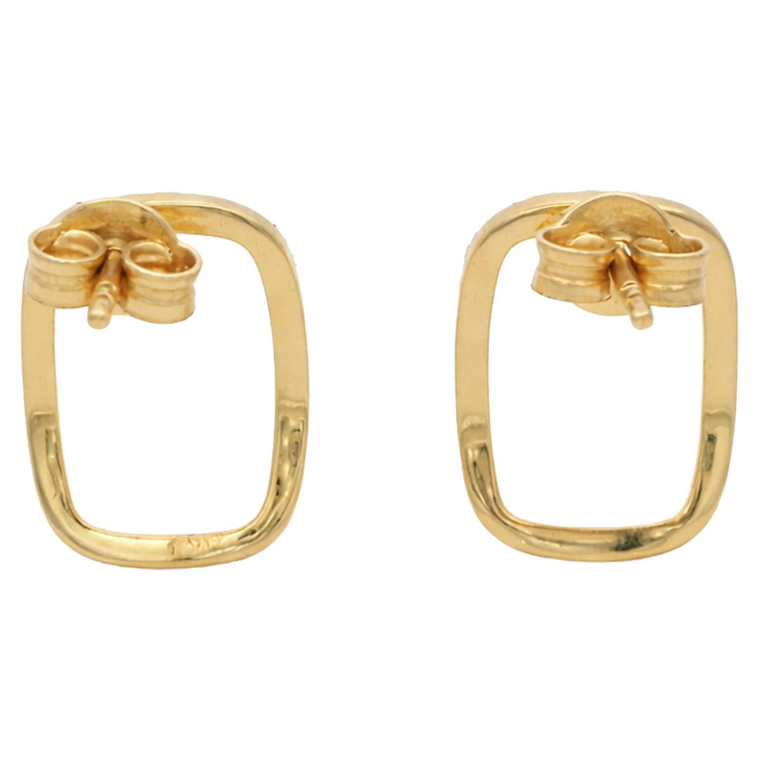 Diamond Dust Rectangle Earrings