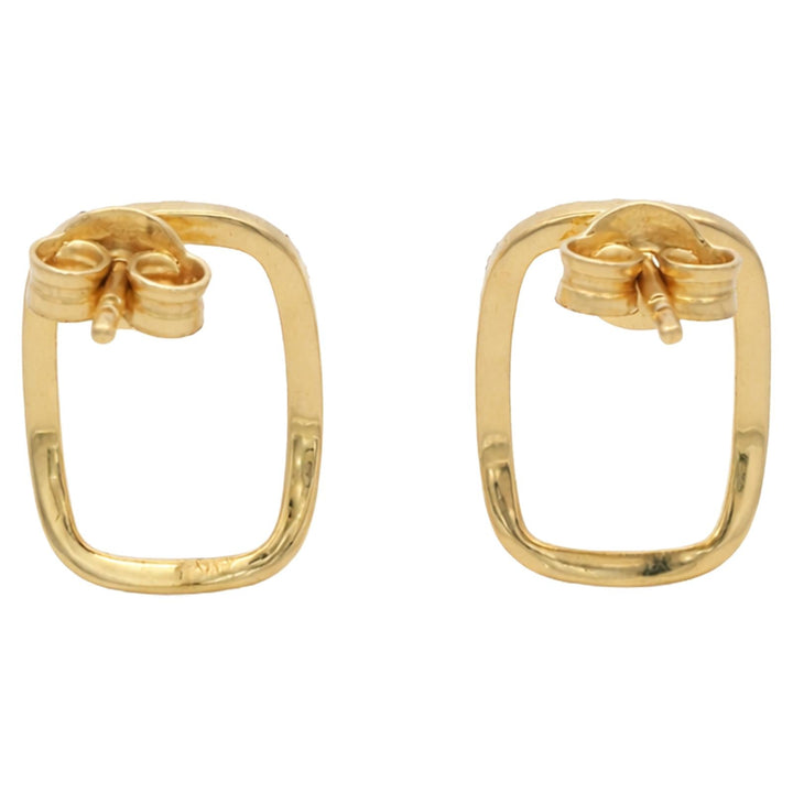 Diamond Dust Rectangle Earrings