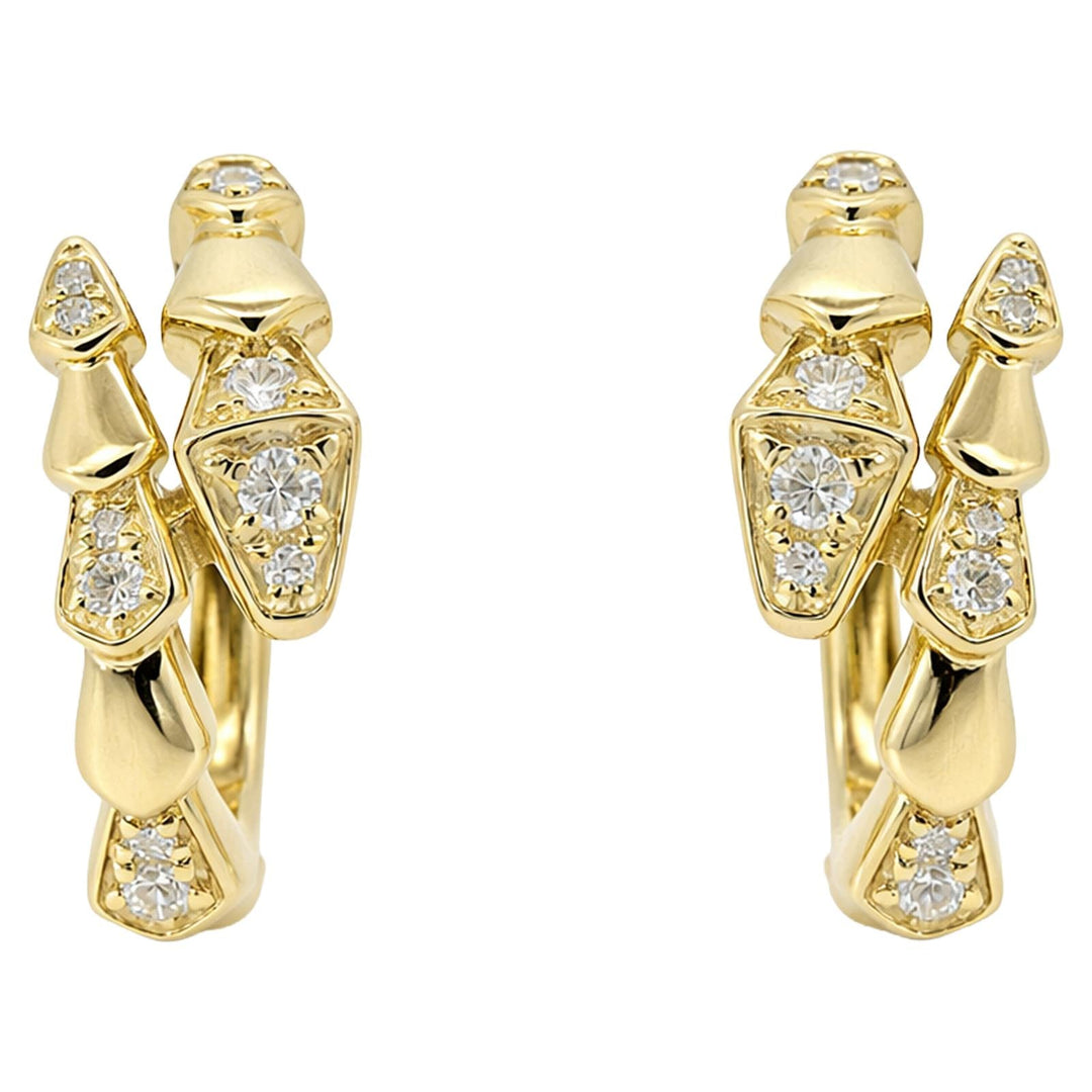 Geometric Diamond Hoop Earrings
